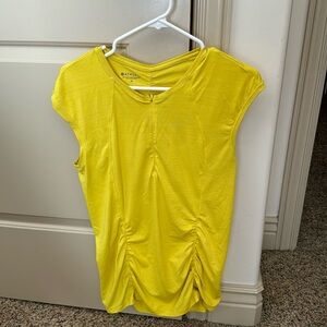 Athleta Bright Yellow Rash Guard Sun Shirt UPF